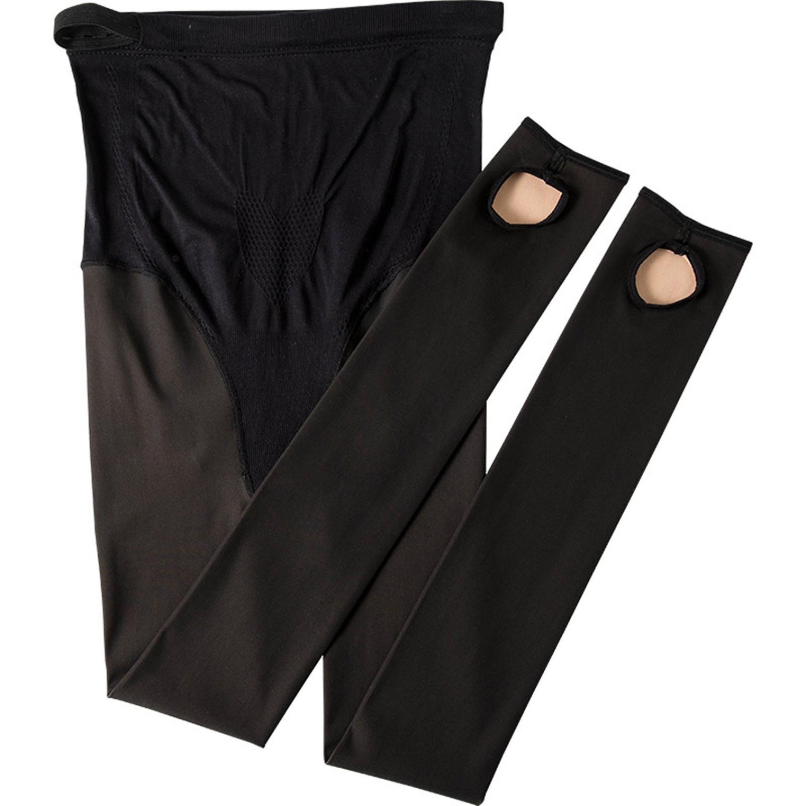 thumbnail image 5 of Medias opacas cálidas premamá - Leggings elásticos lisos, poliéster, soporte térmico para mujeres embarazadas, talla única, 5 of 5